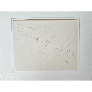 PIERRE  AMBROGIANI DESSIN ORIGINAL NU FÉMININ 