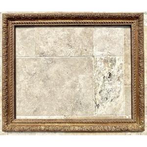 19th-century Carved Wood And Stucco "bérain" Frame, Size 25f, Original French Frame, 81 X 65 Cm
