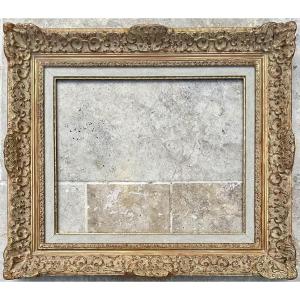 Montparnasse Frame, Old Louis XIV Style, Dim 8f Rg Gault, 46 X 38 Cm
