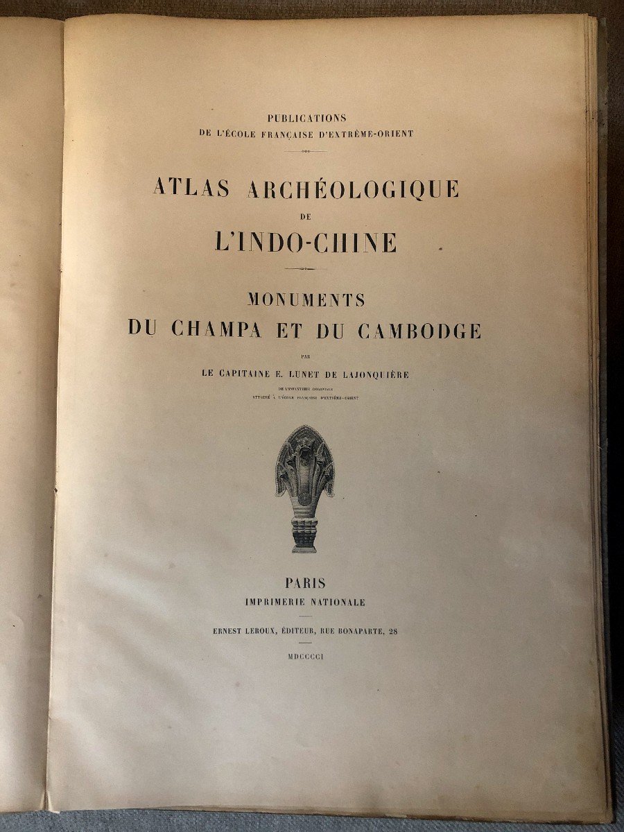 Atlas Archéologique De l'Indochine, Champa et Cambodge Lunet De Lajonquière 1901-photo-3