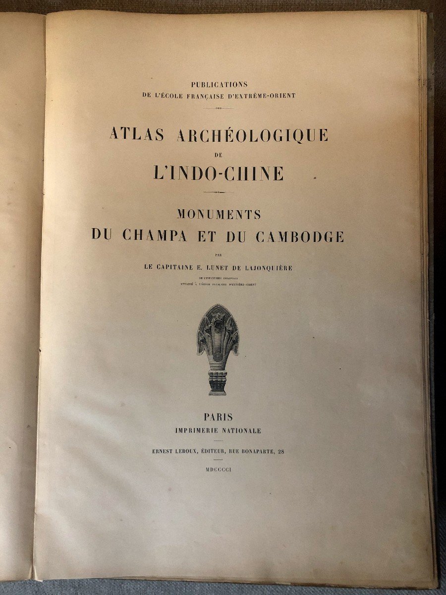 Archaeological Atlas Of Indochina, Champa And Cambodia Lunet De Lajonquière 1901-photo-3