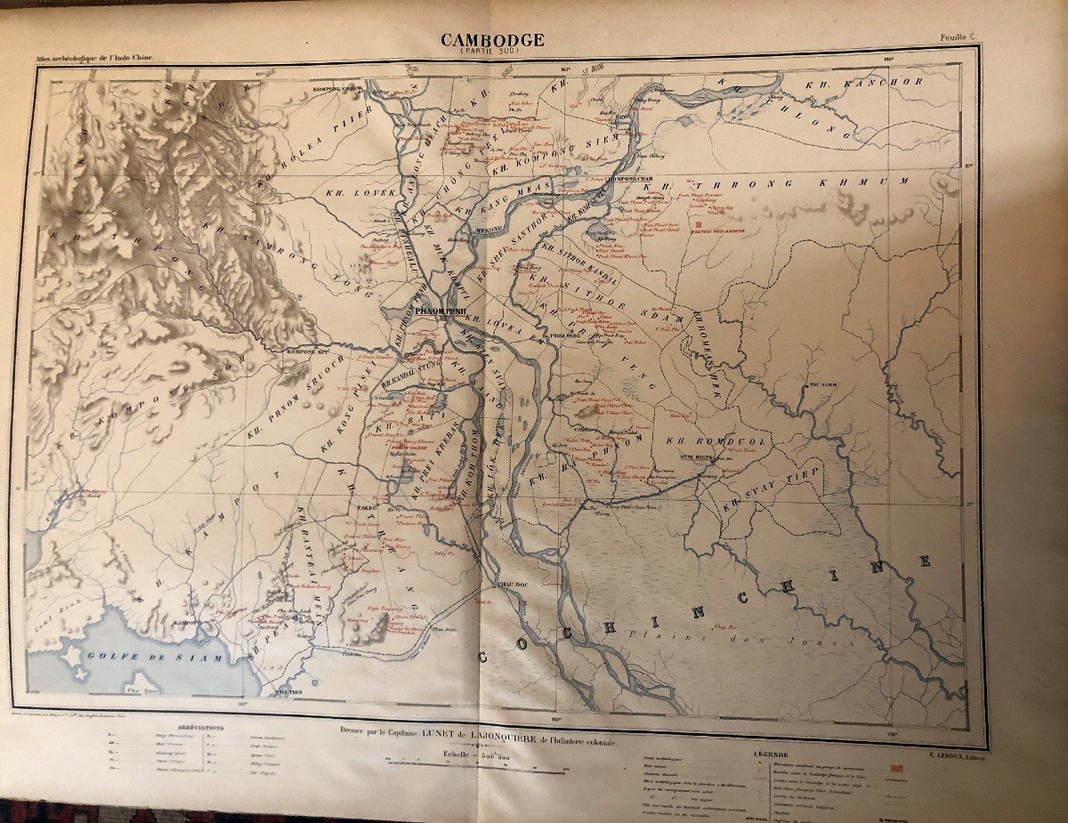 Archaeological Atlas Of Indochina, Champa And Cambodia Lunet De Lajonquière 1901-photo-5