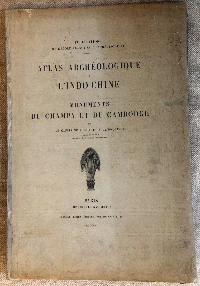 Archaeological Atlas Of Indochina, Champa And Cambodia Lunet De Lajonquière 1901