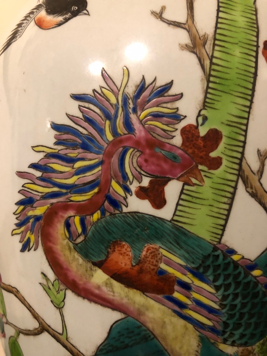 Canton Famille Verte Lamp Base China XX-photo-3