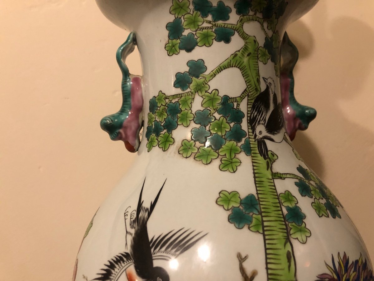 Canton Famille Verte Lamp Base China XX-photo-4