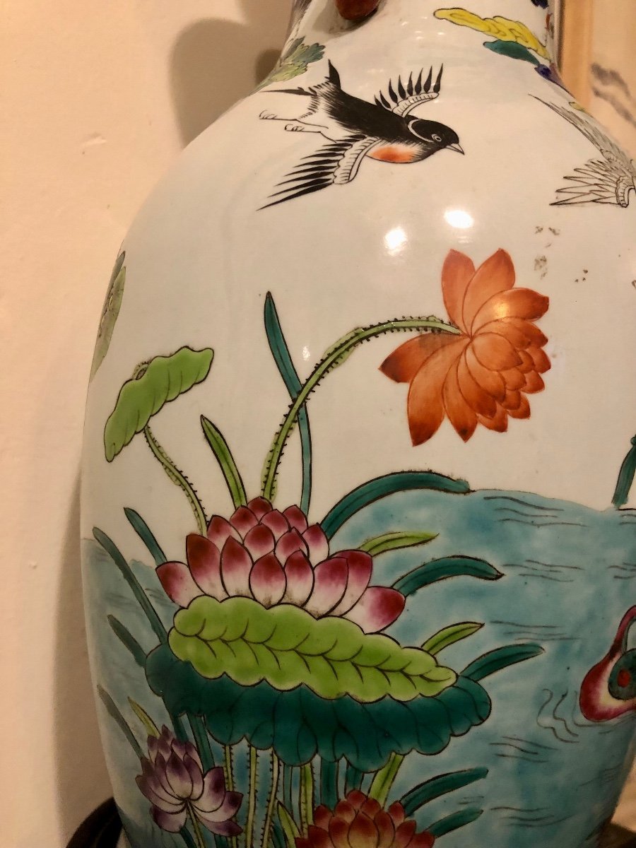 Canton Famille Verte Lamp Base China XX-photo-6
