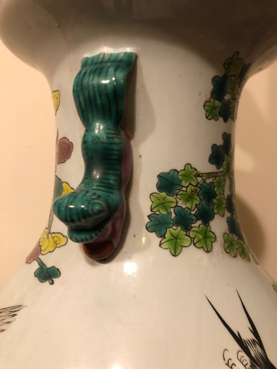 Canton Famille Verte Lamp Base China XX-photo-7