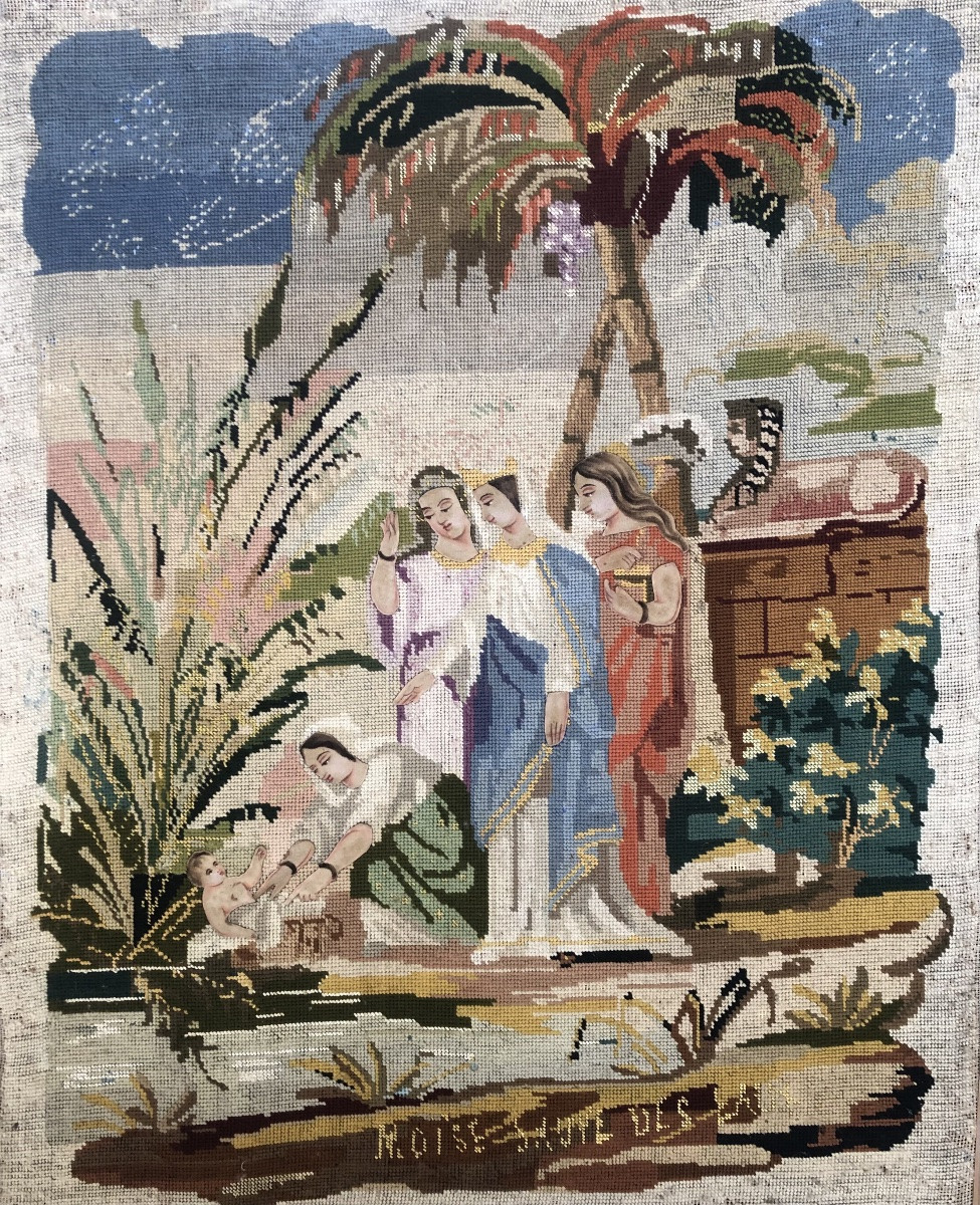 Canevas Tapisserie Moise Sauvé Des Eaux XIX-photo-2