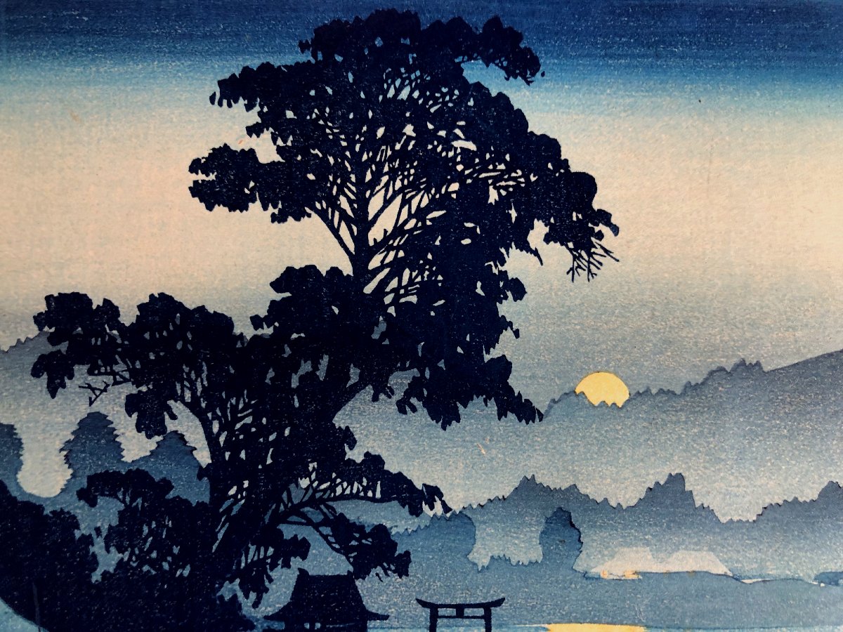 Woodcut By Takahashi Hiroaki (shotei) Before 1923 -photo-3