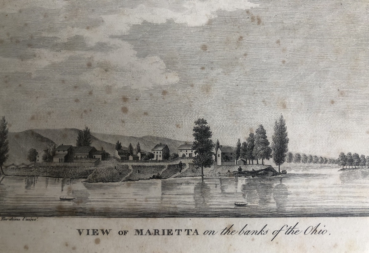 Vue De Marietta Sur Les Rives Du Ohio Tardieu L’aine XVIII-photo-4