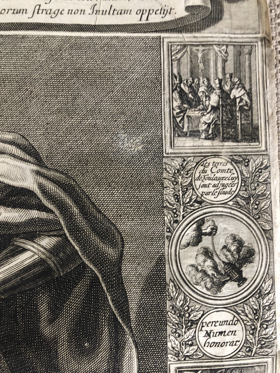 Gravure XVII De Simon De Montfort Pourfendeur Des Albigeois -photo-2