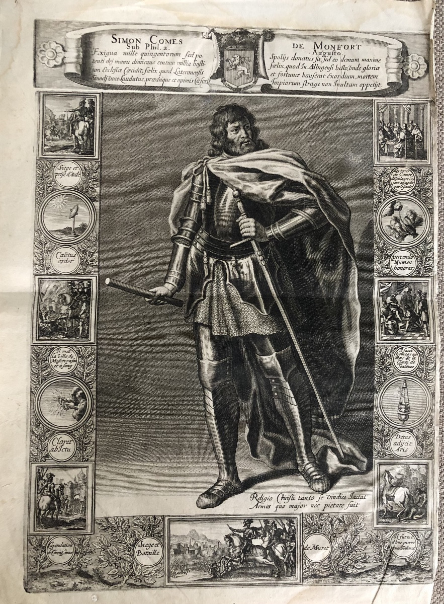 Gravure XVII De Simon De Montfort Pourfendeur Des Albigeois 