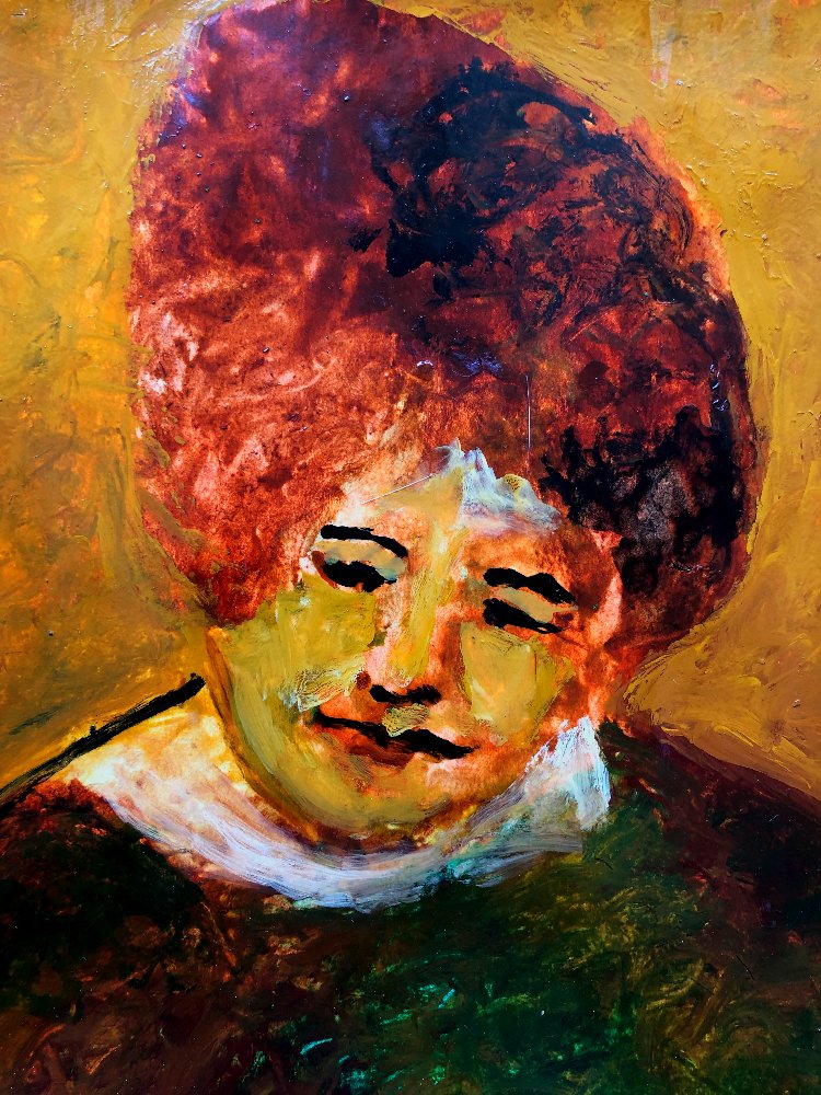 Portrait de femme rousse Yves Motti 1949-2017-photo-3