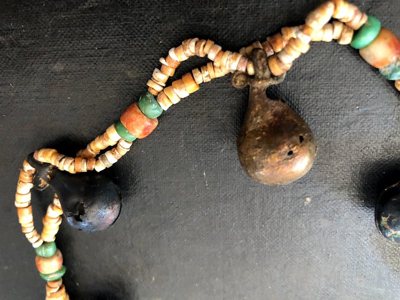 Tairona Necklace 8th-16th Century Turquoise, Shells, Carnelian And Gold Tumbaga-photo-2