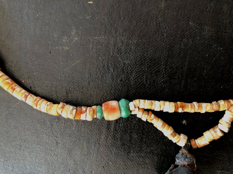 Tairona Necklace 8th-16th Century Turquoise, Shells, Carnelian And Gold Tumbaga-photo-4