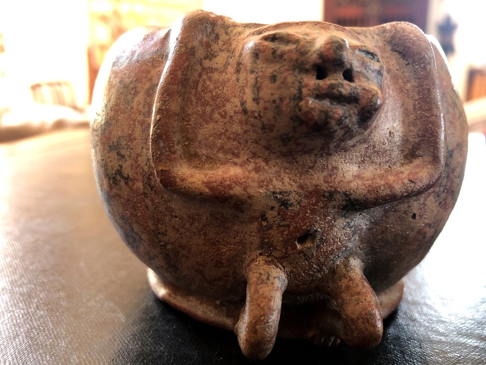 Pre-columbian Coqueros Bowl Carchi 750-1550 Ad Ecuador With Negative Painting-photo-2