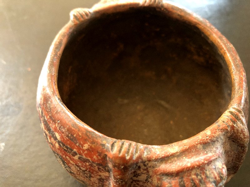 Pre-columbian Coqueros Bowl Carchi 750-1550 Ad Ecuador With Negative Painting-photo-5