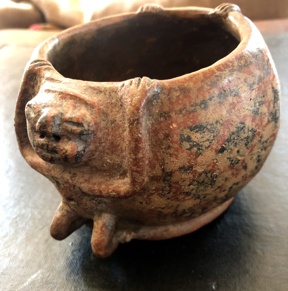 Pre-columbian Coqueros Bowl Carchi 750-1550 Ad Ecuador With Negative Painting