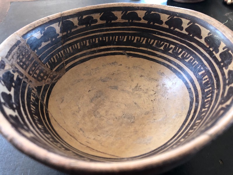 Pre-columbian Carchi Bowl 750-1550 Ad Ecuador With Birds