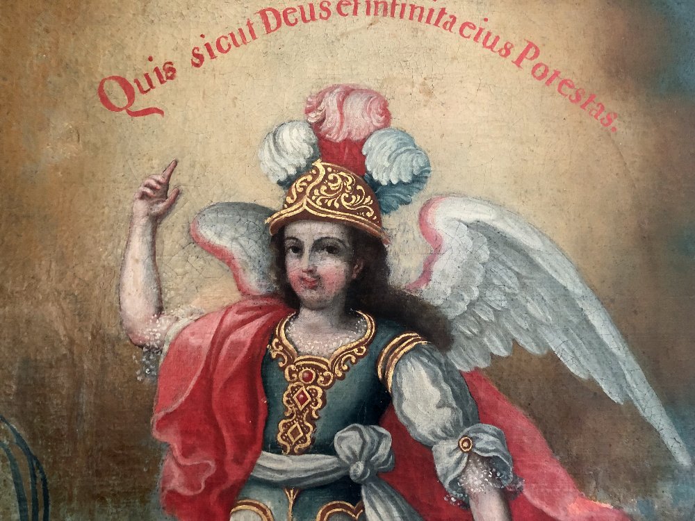 Saint Michel Archange, Atelier de Manuel de Samaniego, Ecole de Quito XVIII-photo-3