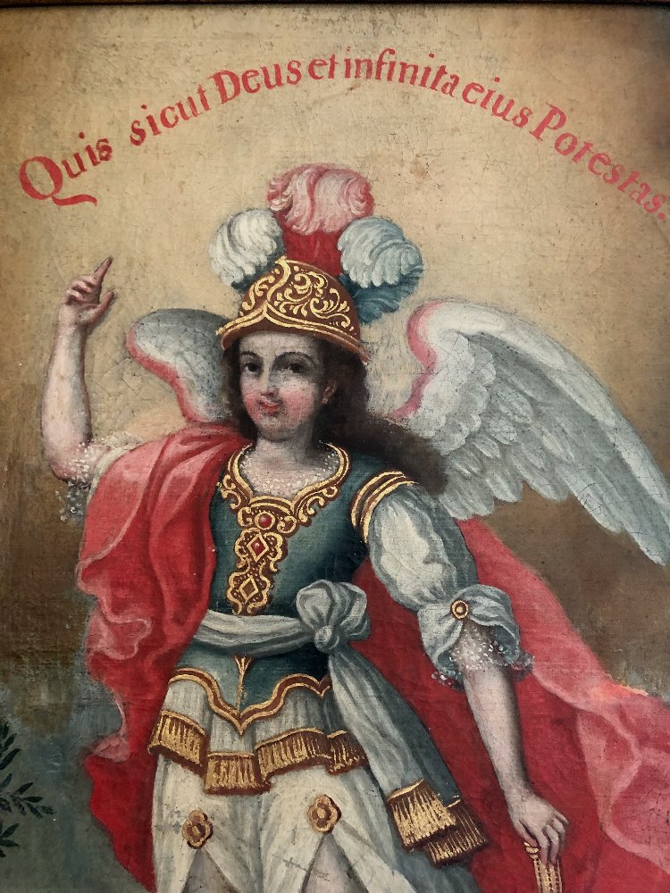 Saint Michel Archange, Atelier de Manuel de Samaniego, Ecole de Quito XVIII-photo-3