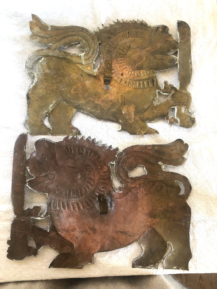 Pair Of Lions From The Kingdom Of Kandy, Ceylon, Early 20th Century-photo-1