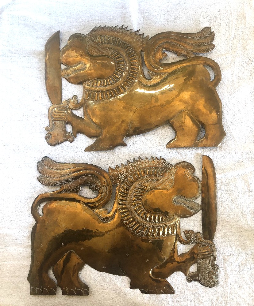 Pair Of Lions From The Kingdom Of Kandy, Ceylon, Early 20th Century-photo-4