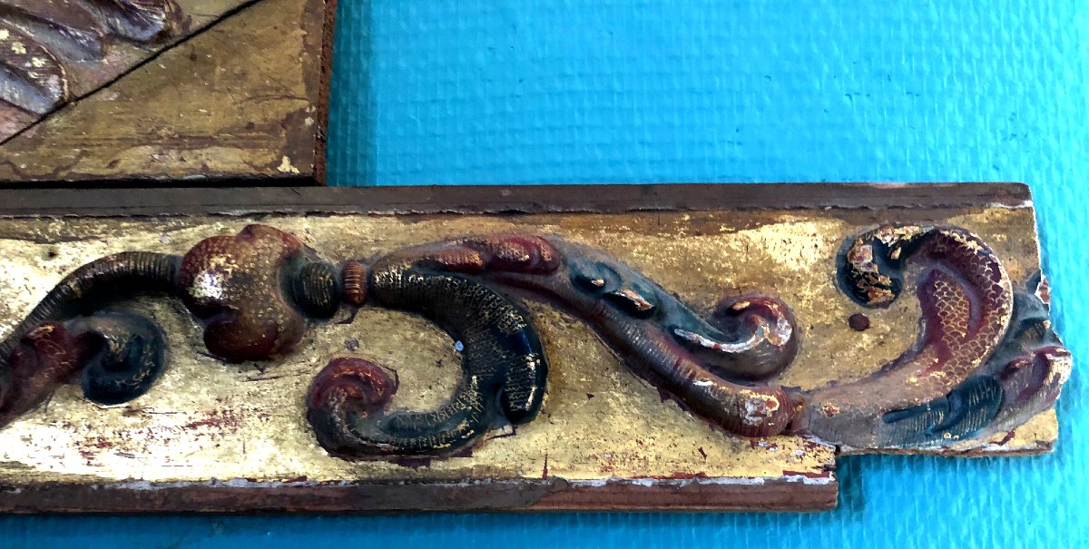 Supraport baroque orné d'angelots Espagne XVII-photo-1