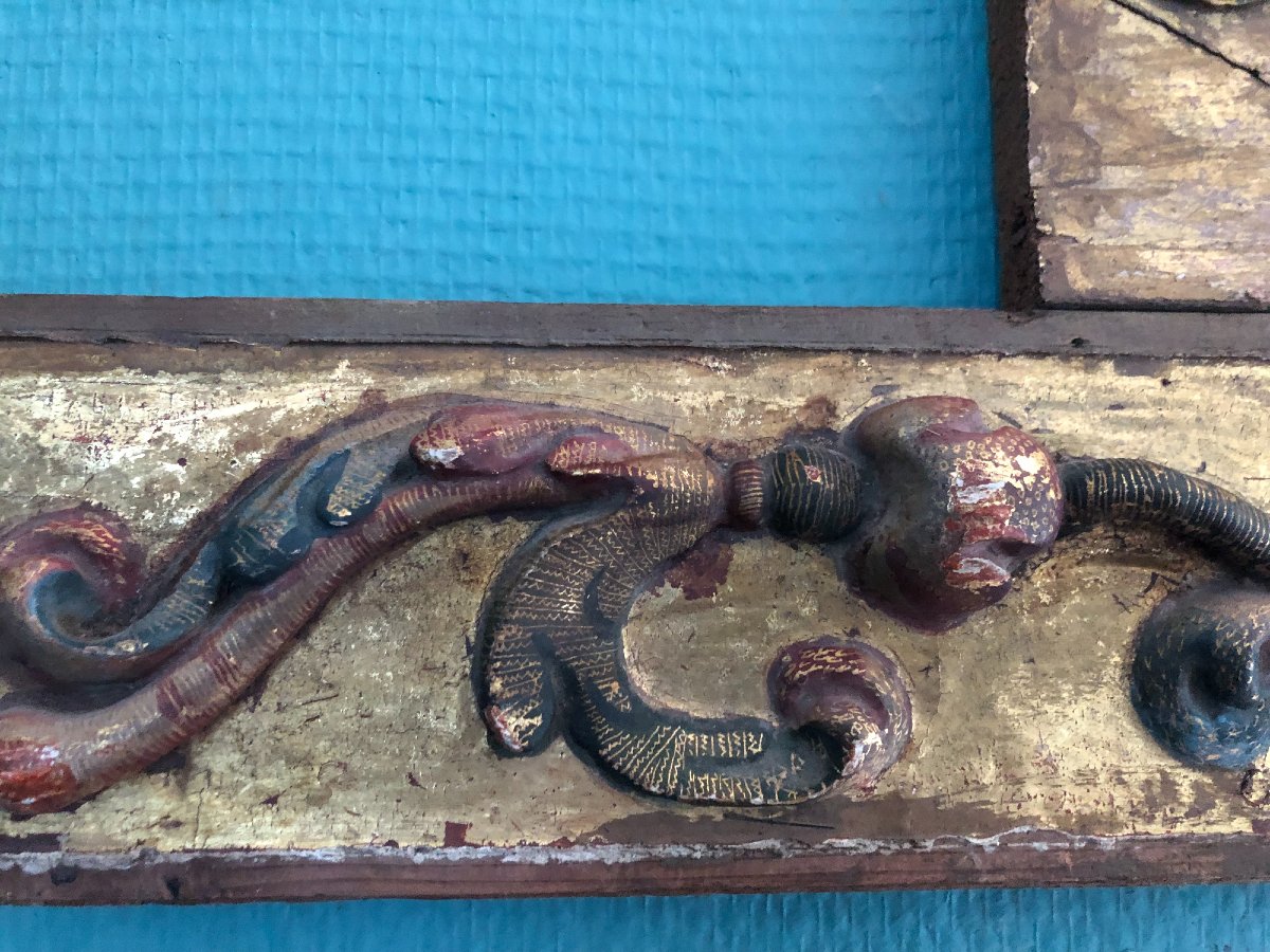 Supraport baroque orné d'angelots Espagne XVII-photo-6