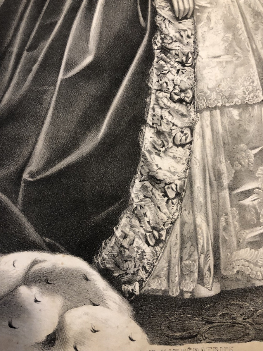 Portrait de Sa Majesté Eugénie de Montijo XIX-photo-3
