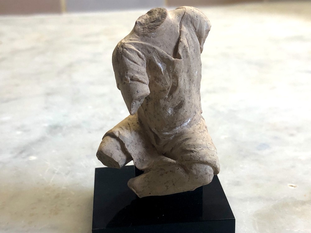 Seated Figure Of An Athlete Or Hunter, Rome, 2nd Century Bc