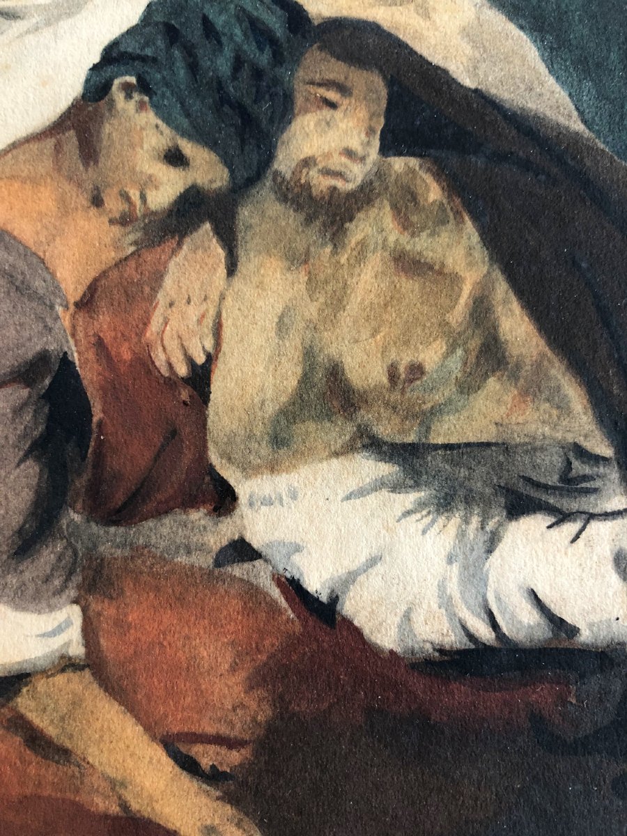 Study For Delacroix's Massacres Of Chios, 19th-century Lithograph-photo-2