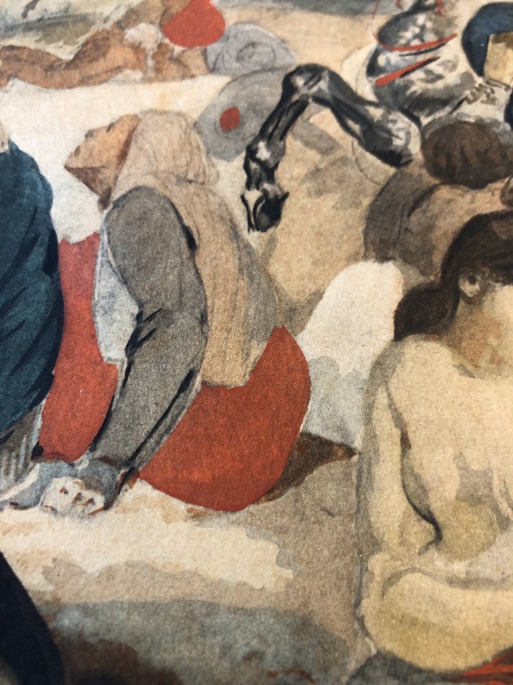 Study For Delacroix's Massacres Of Chios, 19th-century Lithograph-photo-7