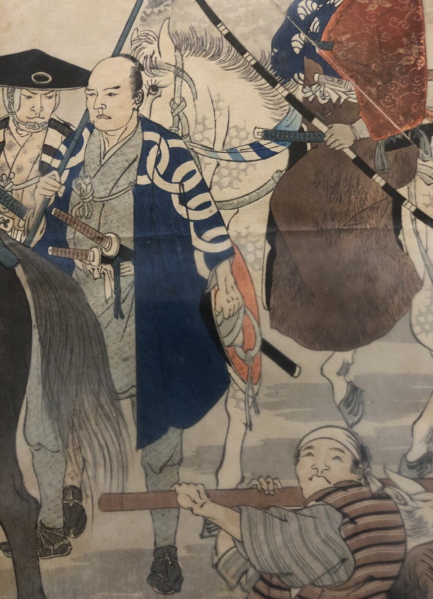 Toyhohara Chikanobu, 19th-century Print: The Shogun Returns From A Hunt, 1897-photo-4