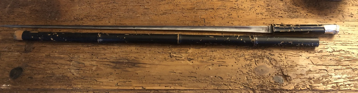 Canne épée Coulau et Klingental Fourreau Bambou XIX-photo-5