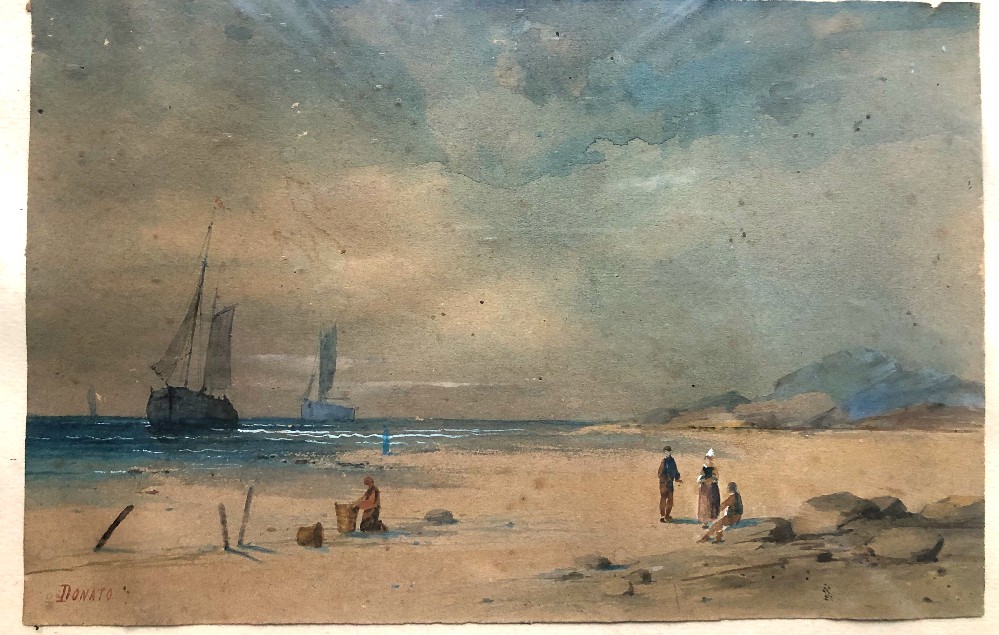 Aquarelle Marine de Donato XIX