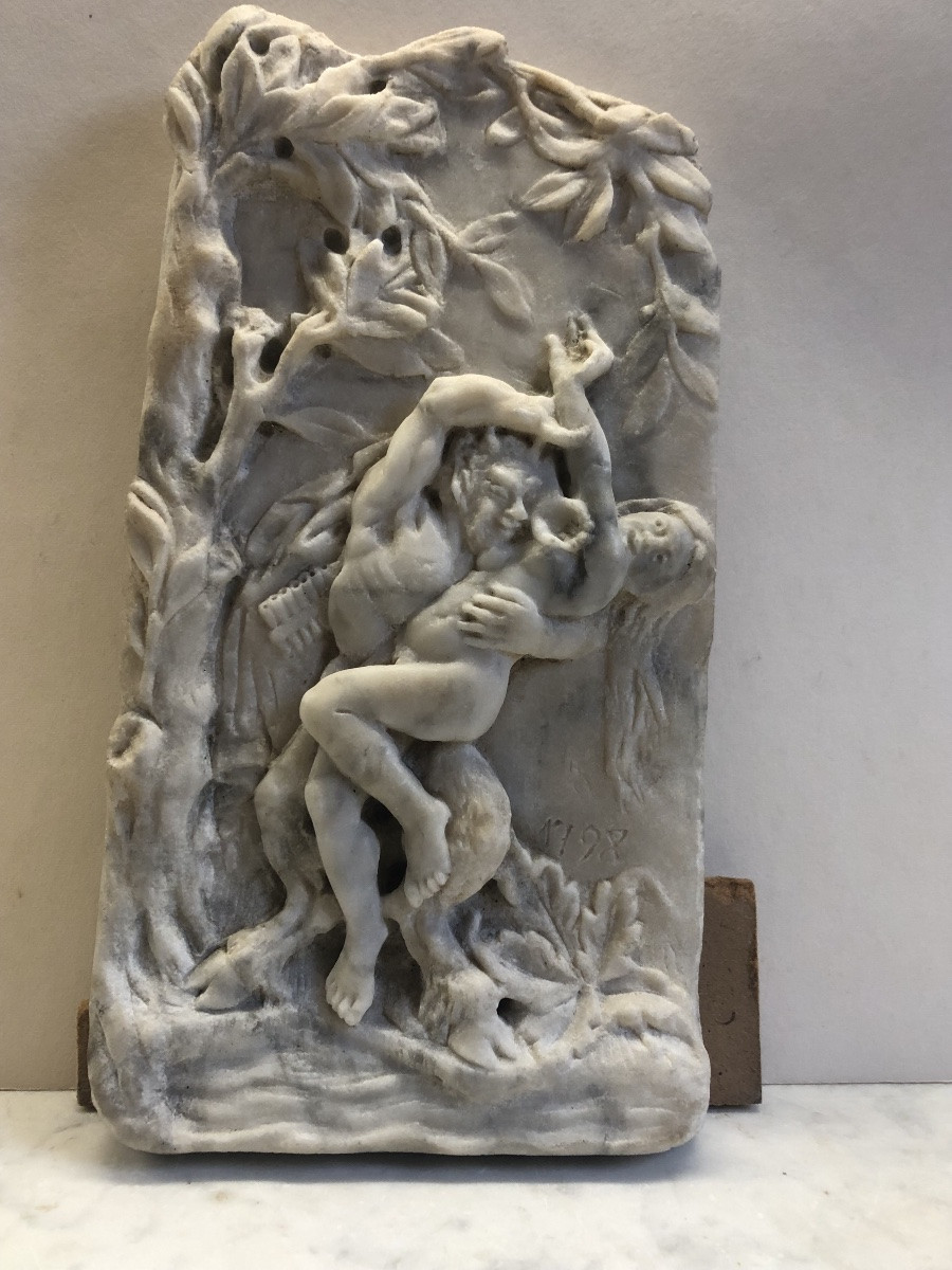 Scène de Pan et de Syrinx XVIII Marbre 1798-photo-1