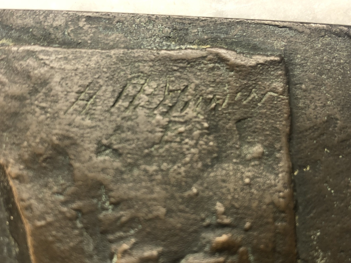Bas-relief en bronze de Hans Wimmer, Allemagne 1961-photo-1