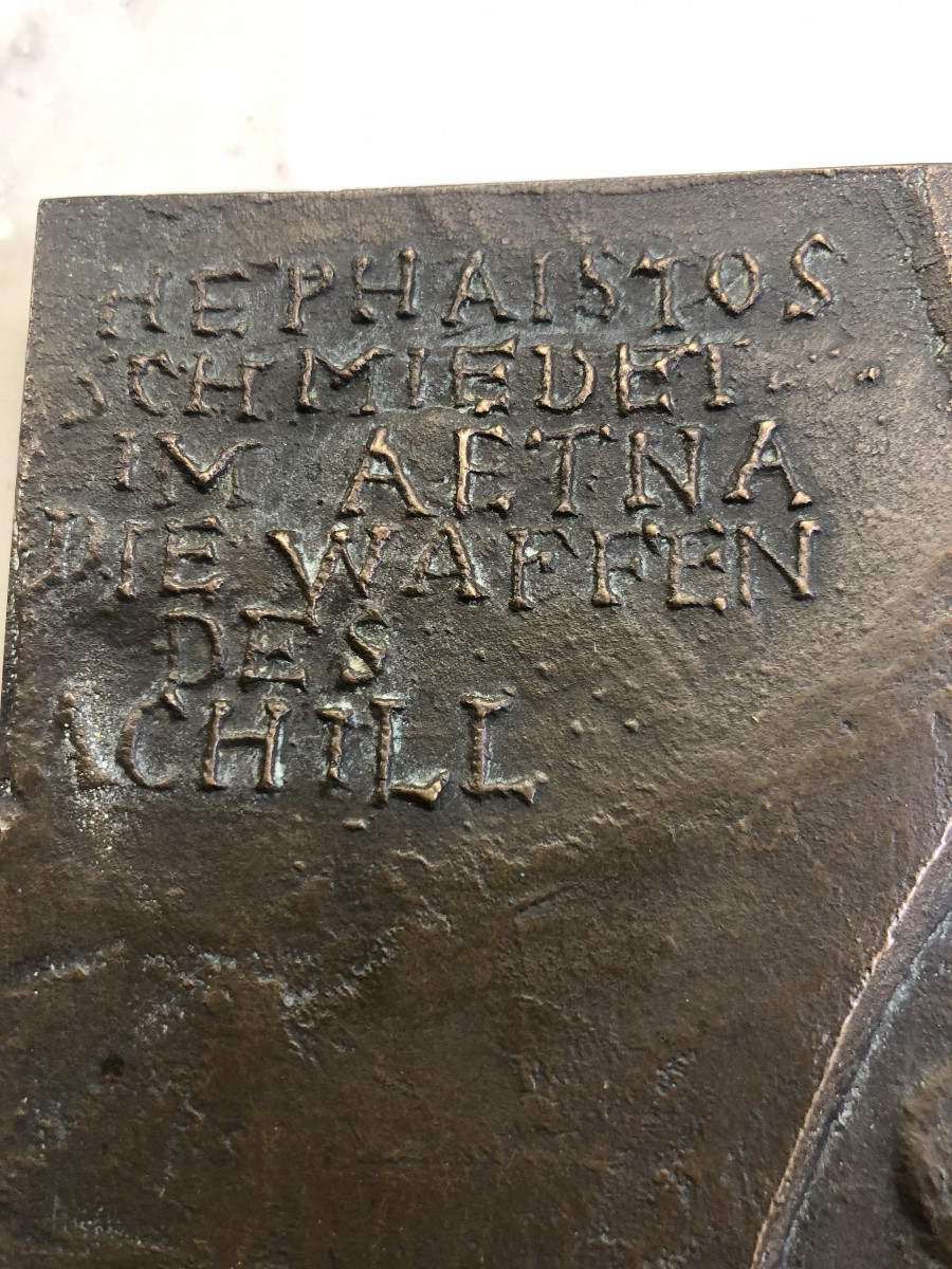 Bas-relief en bronze de Hans Wimmer, Allemagne 1961-photo-6