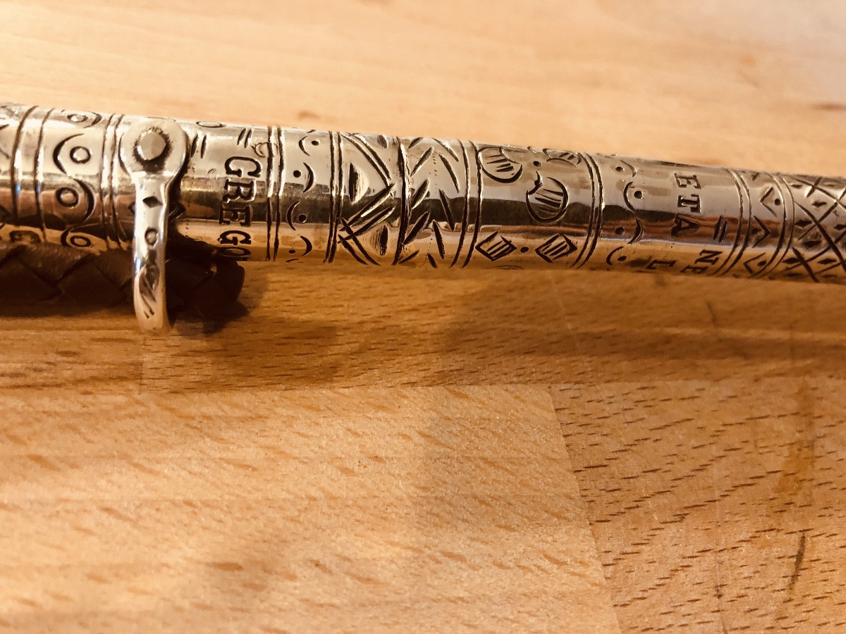 Makhila Basque Ainciart Bergara Argent et Néflier XX-photo-5