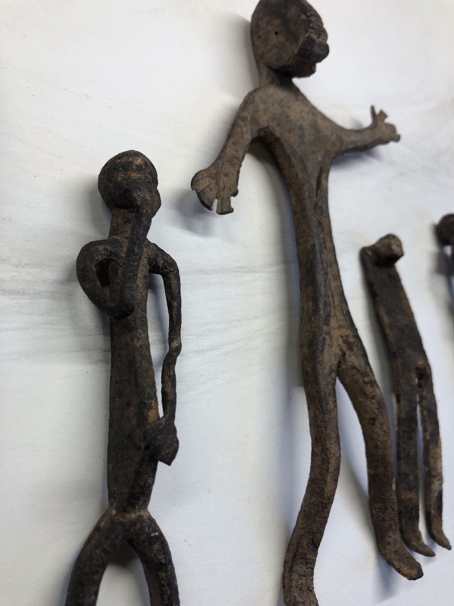 Série de huit figures Dogon anthropomorphes XIX et XX-photo-2