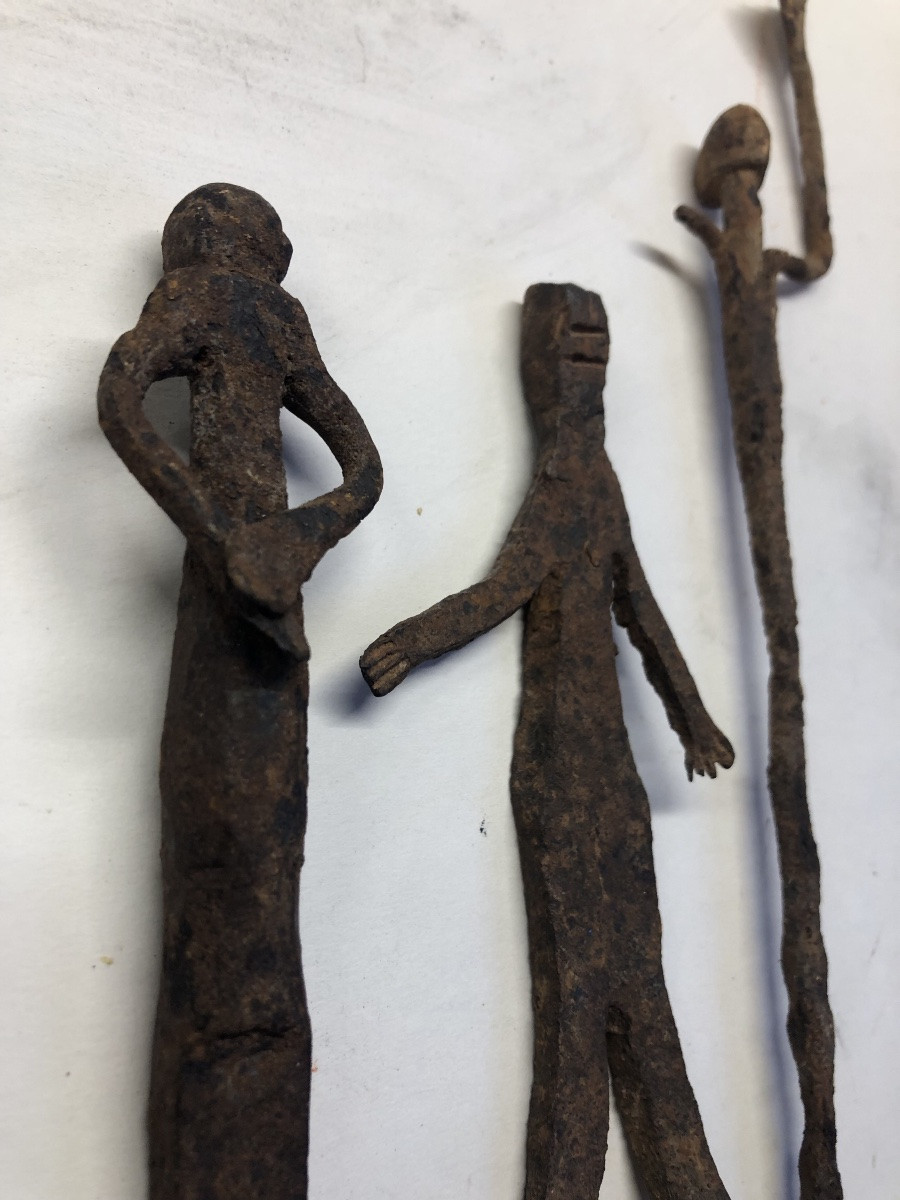 Série de huit figures Dogon anthropomorphes XIX et XX-photo-2