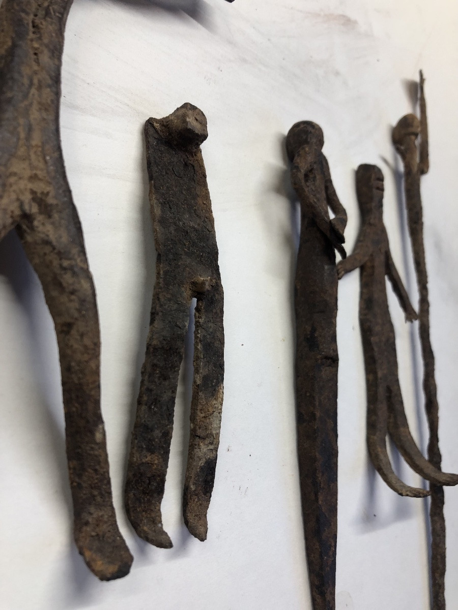 Série de huit figures Dogon anthropomorphes XIX et XX-photo-5
