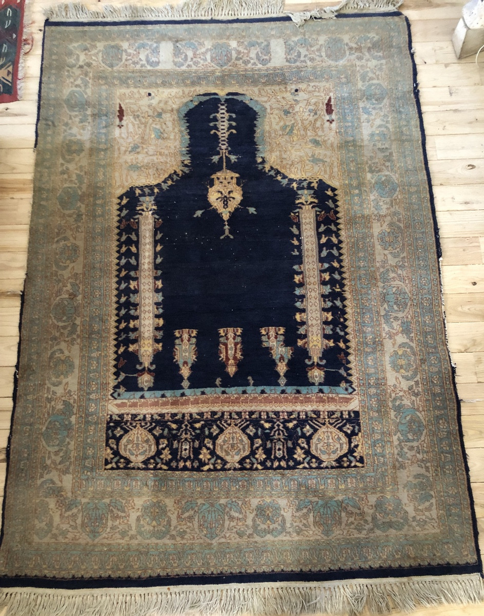 Kayseri Wool And Silk Rug 20th Century-photo-2