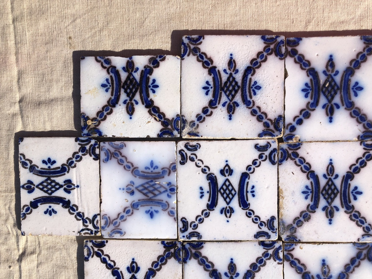 Série de carreaux stannifères XIX Fourmentraux Desvres-photo-2