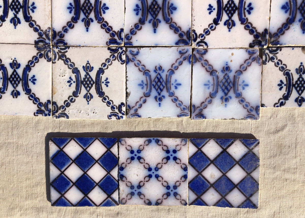 Série de carreaux stannifères XIX Fourmentraux Desvres-photo-3