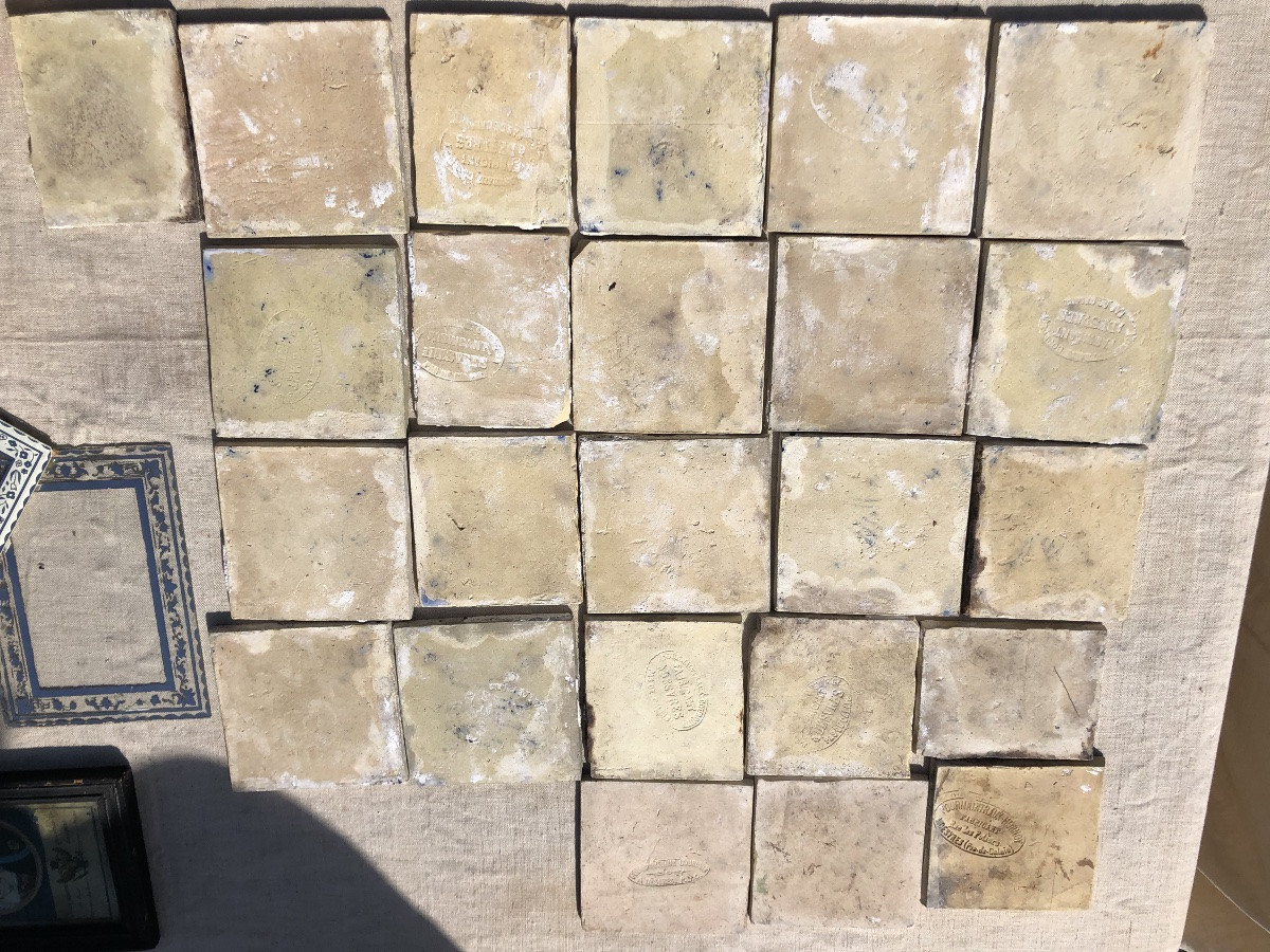 Série de carreaux stannifères XIX Fourmentraux Desvres-photo-4