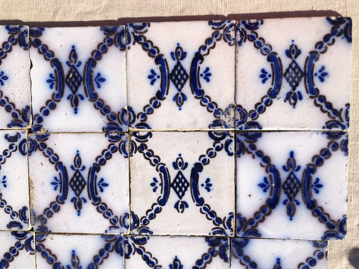 Série de carreaux stannifères XIX Fourmentraux Desvres-photo-8