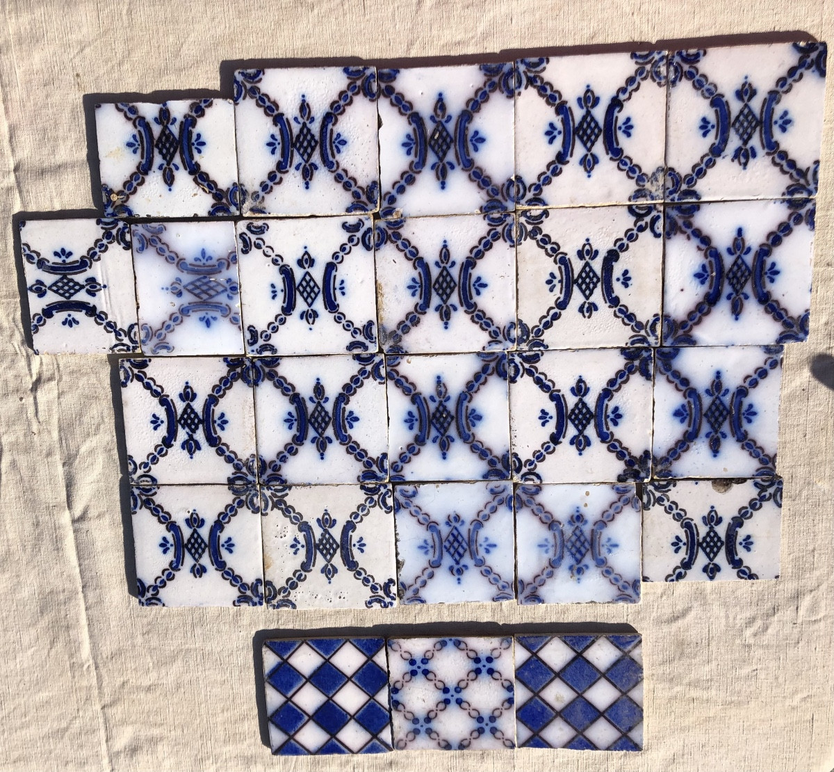 Série de carreaux stannifères XIX Fourmentraux Desvres