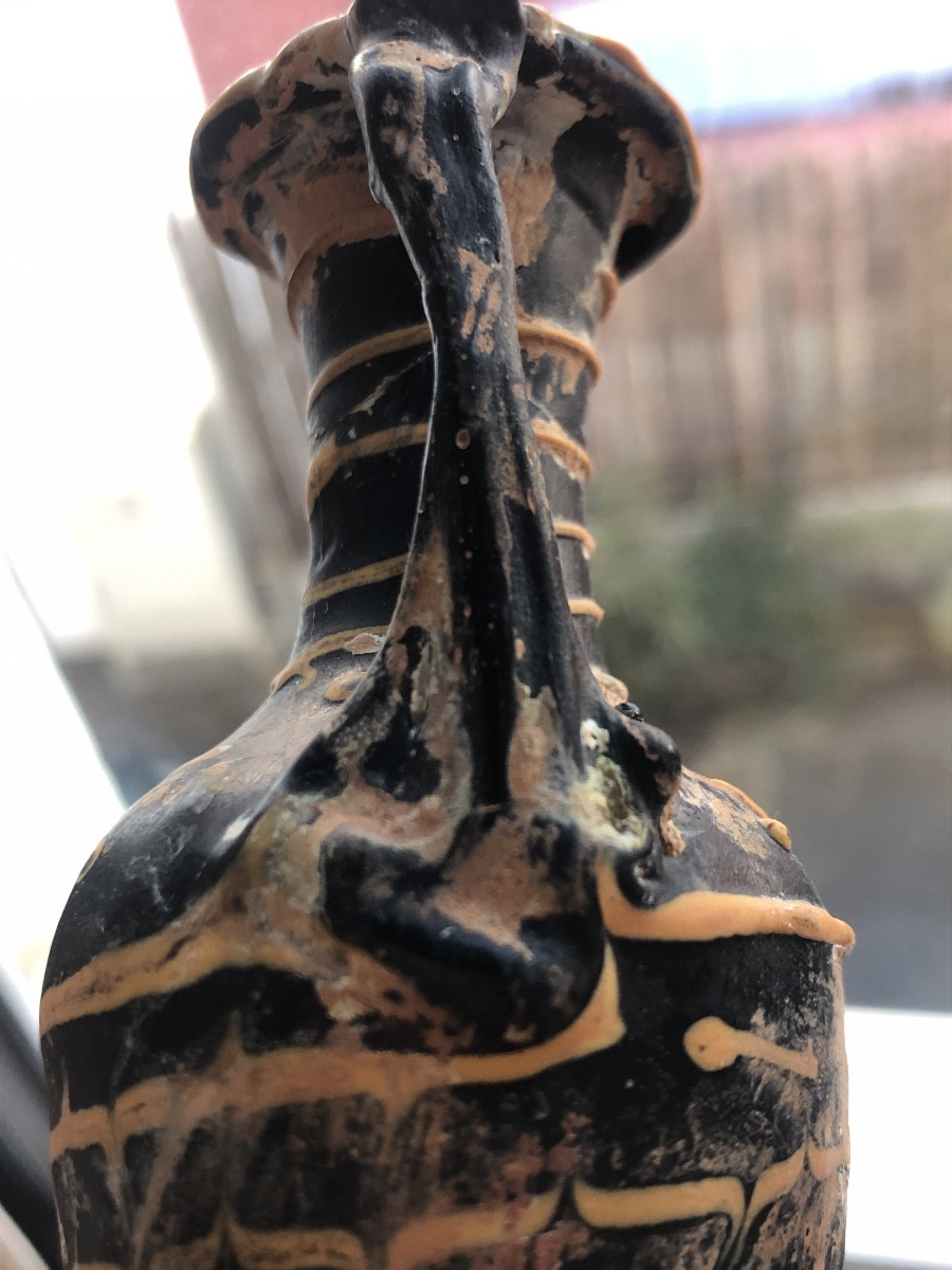 Phoenician Black Paste Amphoriskos 600-400 Bc-photo-3